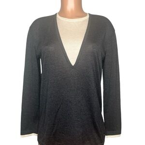 A-K-R-I-S Cashmere-Silk Pullover Lightweight Sweater Size 6 High-End Luxury